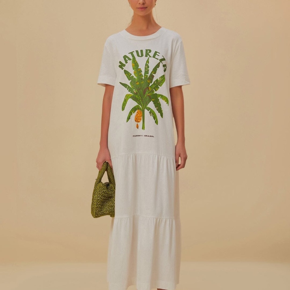 Farm Rio White Naturezza Maxi Dress (XXS)
